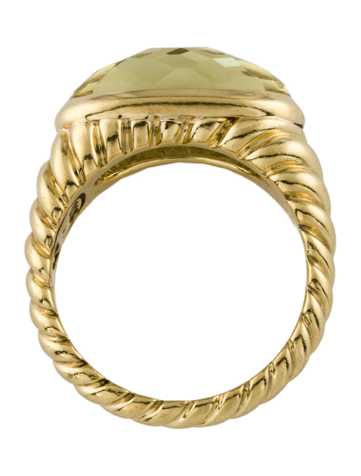 David Yurman 18K Quartz Cable Ring